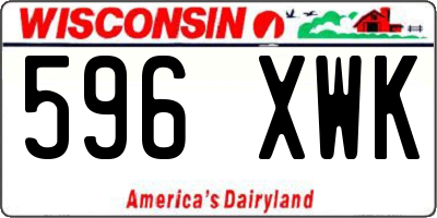 WI license plate 596XWK