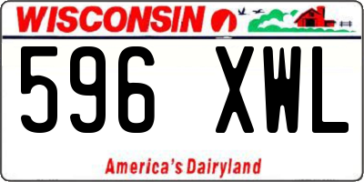 WI license plate 596XWL