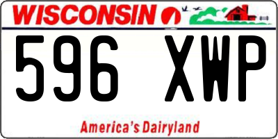 WI license plate 596XWP
