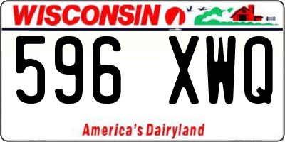 WI license plate 596XWQ