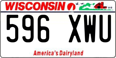 WI license plate 596XWU