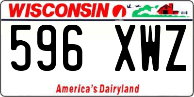 WI license plate 596XWZ