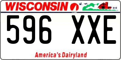 WI license plate 596XXE