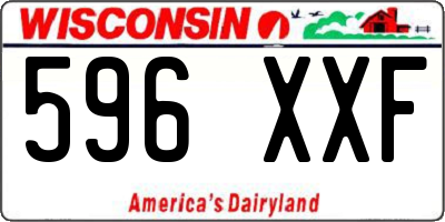 WI license plate 596XXF