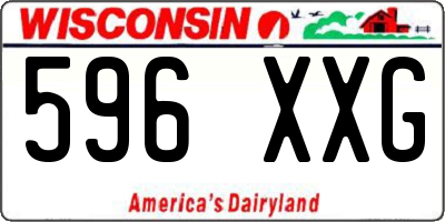 WI license plate 596XXG