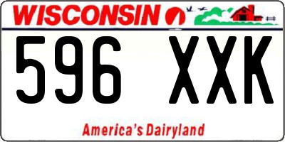 WI license plate 596XXK