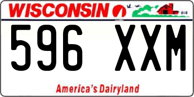 WI license plate 596XXM