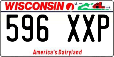 WI license plate 596XXP