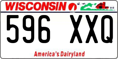 WI license plate 596XXQ
