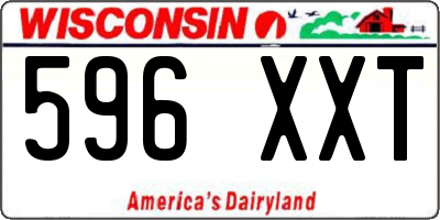 WI license plate 596XXT