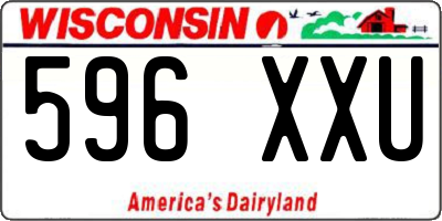 WI license plate 596XXU