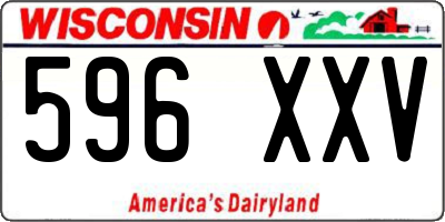 WI license plate 596XXV