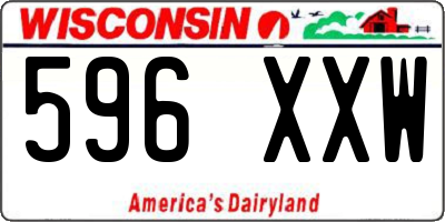 WI license plate 596XXW