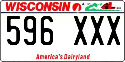 WI license plate 596XXX