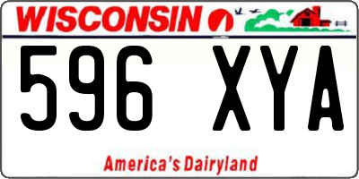 WI license plate 596XYA