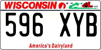 WI license plate 596XYB