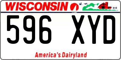 WI license plate 596XYD