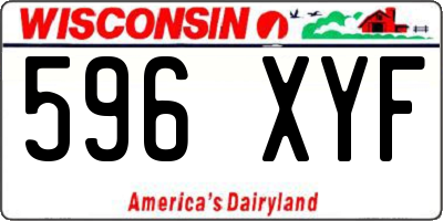 WI license plate 596XYF