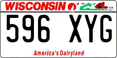 WI license plate 596XYG
