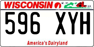 WI license plate 596XYH