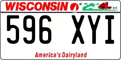 WI license plate 596XYI