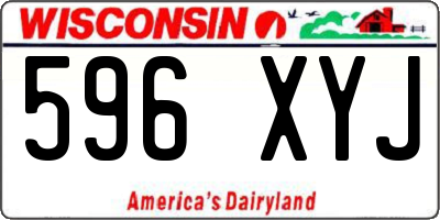 WI license plate 596XYJ