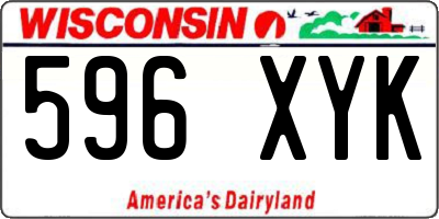 WI license plate 596XYK