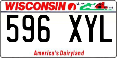 WI license plate 596XYL