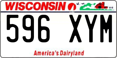WI license plate 596XYM