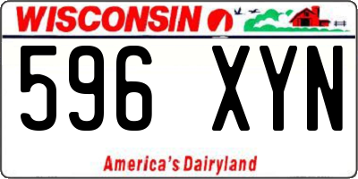 WI license plate 596XYN