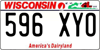 WI license plate 596XYO