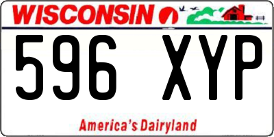 WI license plate 596XYP