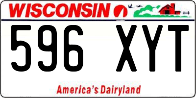 WI license plate 596XYT