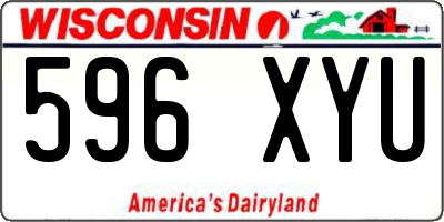 WI license plate 596XYU