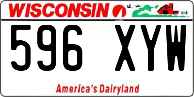 WI license plate 596XYW