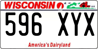 WI license plate 596XYX