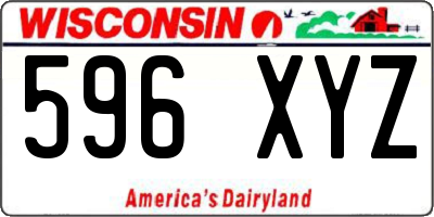 WI license plate 596XYZ