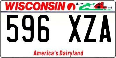 WI license plate 596XZA
