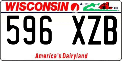 WI license plate 596XZB