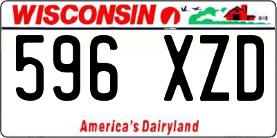 WI license plate 596XZD