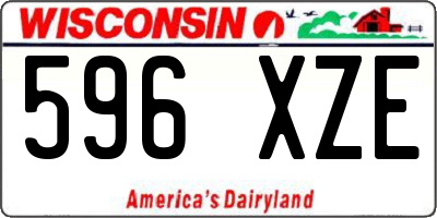 WI license plate 596XZE