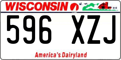 WI license plate 596XZJ