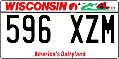 WI license plate 596XZM