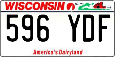 WI license plate 596YDF