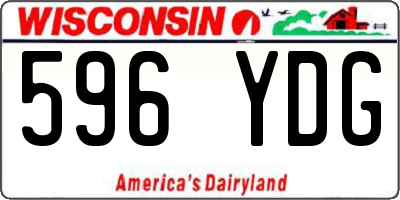 WI license plate 596YDG