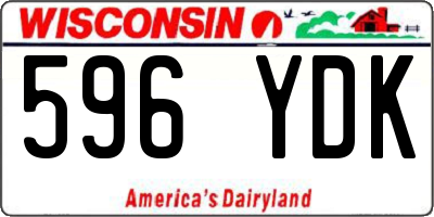 WI license plate 596YDK