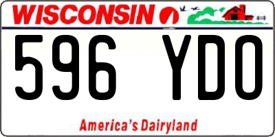 WI license plate 596YDO