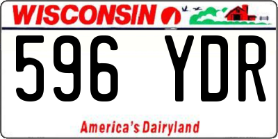 WI license plate 596YDR