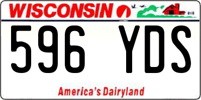 WI license plate 596YDS