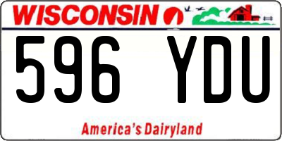 WI license plate 596YDU